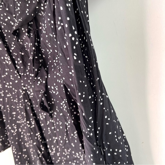 & Other Stories Frilled Ruffle Midi Dress Black White Size 2 - Picture 11 of 11